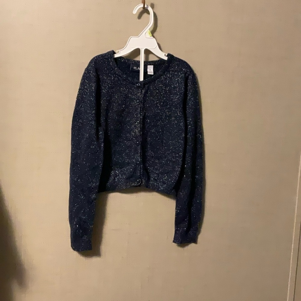 Place Navy Glitter Cardigan